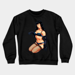 Bettie Page Pin Up Color Crewneck Sweatshirt